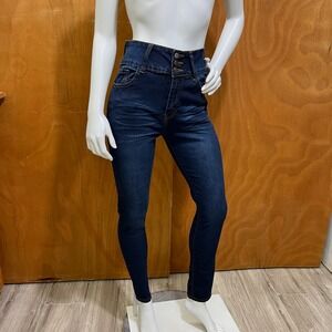 VIP Skinny Jeans Junior Size 9 Waist 29 Blue High Rise Stretch Denim